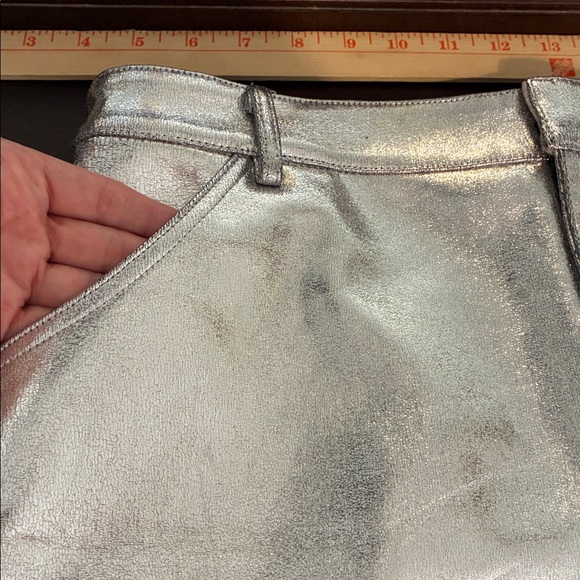 Bohme Metallic Silver Mini Skirt - Picture 4 of 10